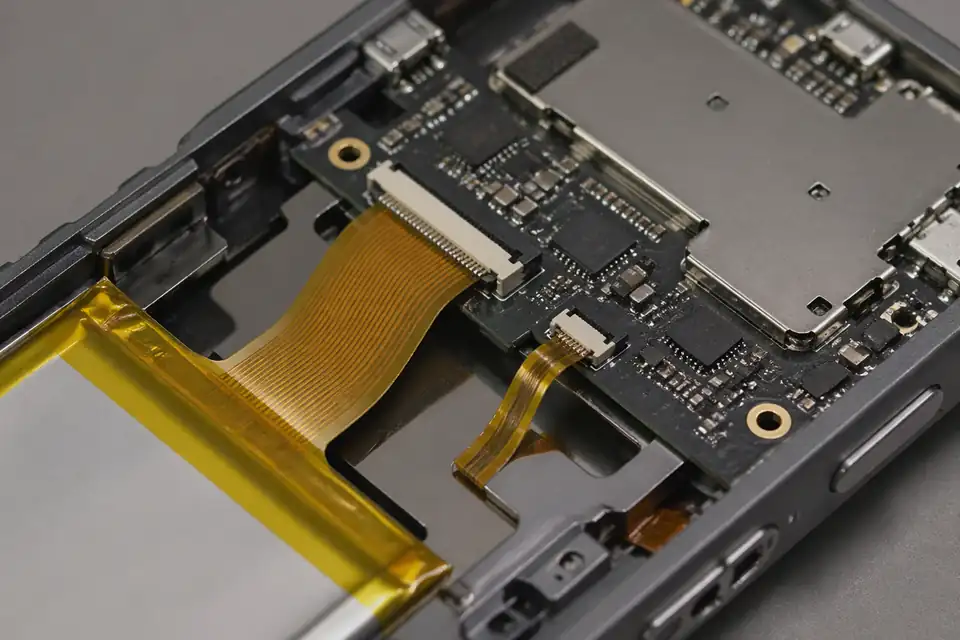 FFC and FPC assembly inside a portable consumer device