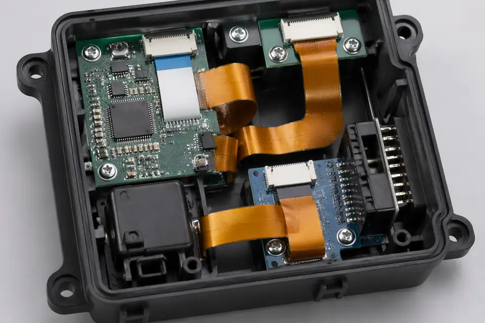 FFC and FPC assembly inside a mini control module