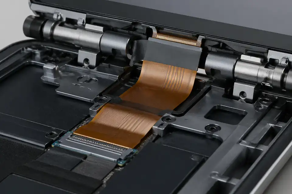 FFC and FPC assembly inside a 2-in-1 hinge interconnect