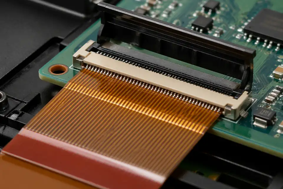 Fine-pitch FFC and FPC assembly in a ZIF-connected electronics project