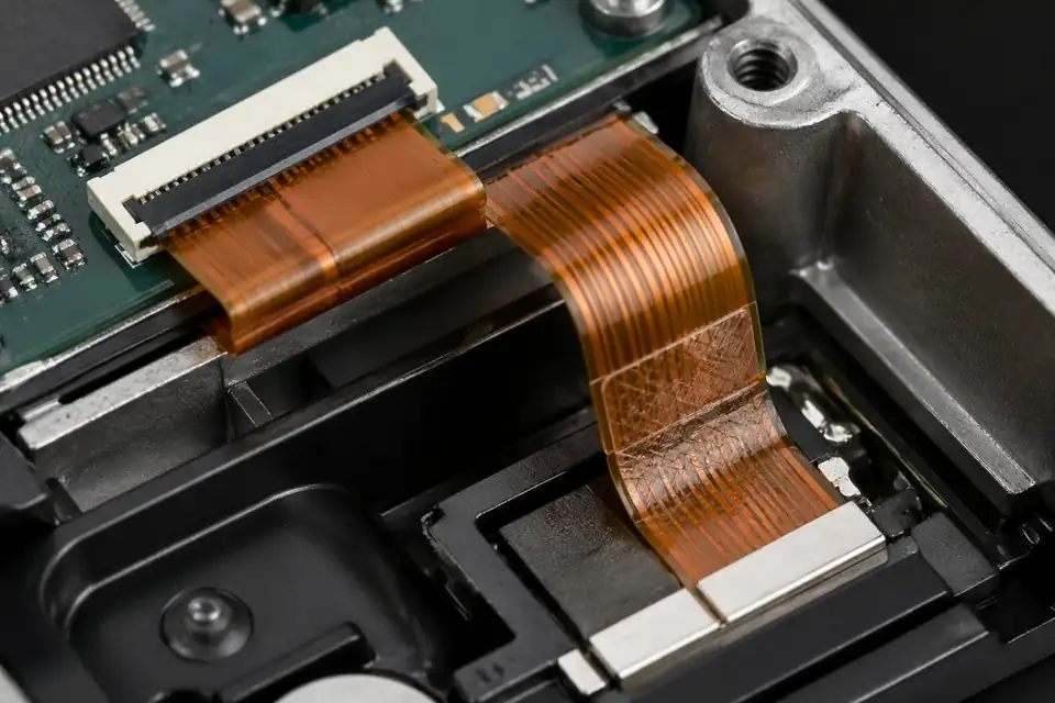 Folded-routing FFC and FPC assembly inside a small module interconnect