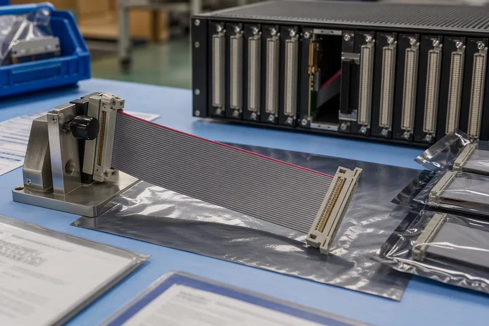 Telecom backplane IDC sample approval record with controlled folder and module mockup support