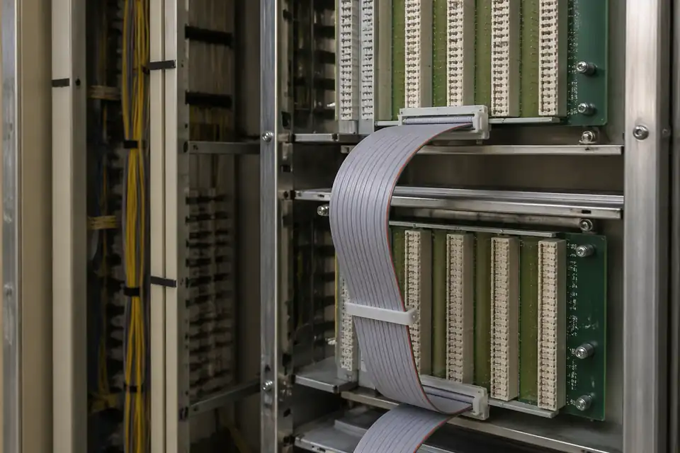 IDC telecom extension between boards inside a communications rack