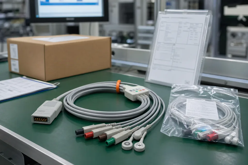 Medical cable batch traceability and sample approval archive in clean workspace