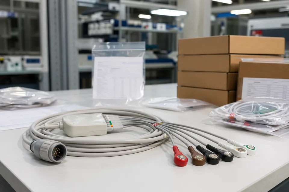 Medical harness traceable shipment preparation with clean packaging and label context