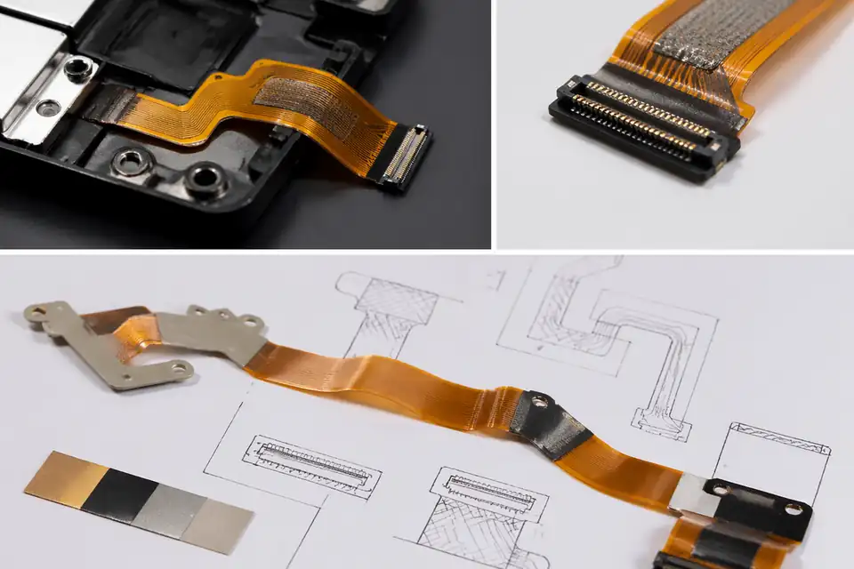 FFC and FPC pitch and reinforcement structure review scene
