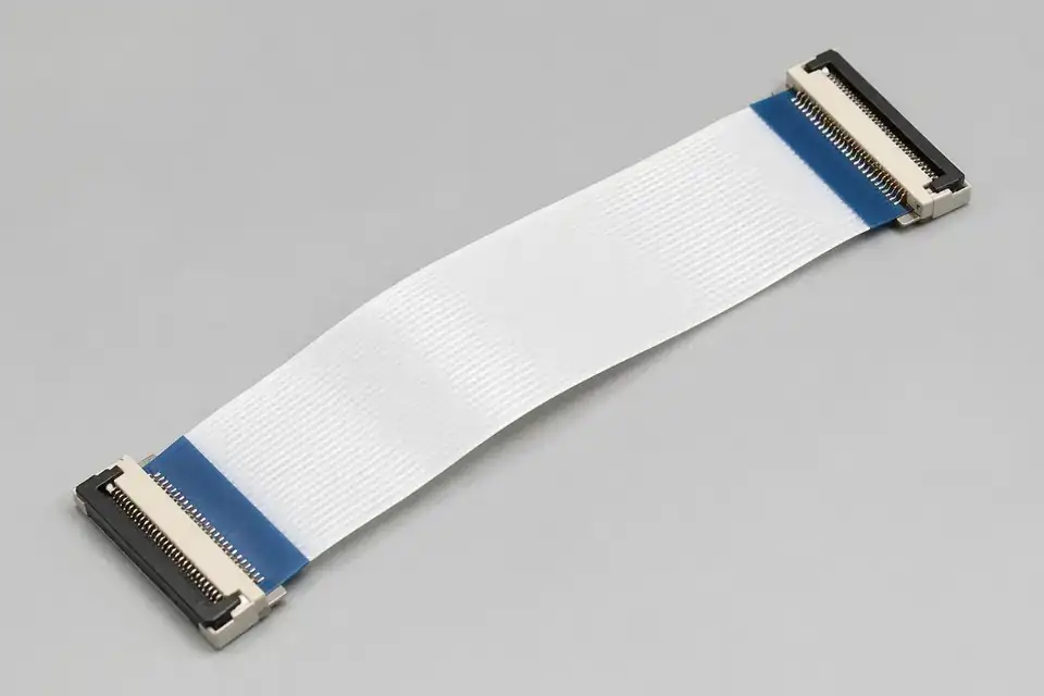 ZIF connector detail for flexible interconnects