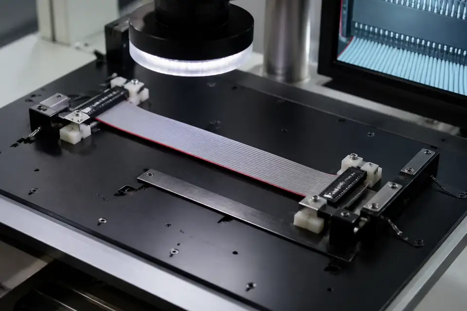 IDC pin-consistency inspection scene