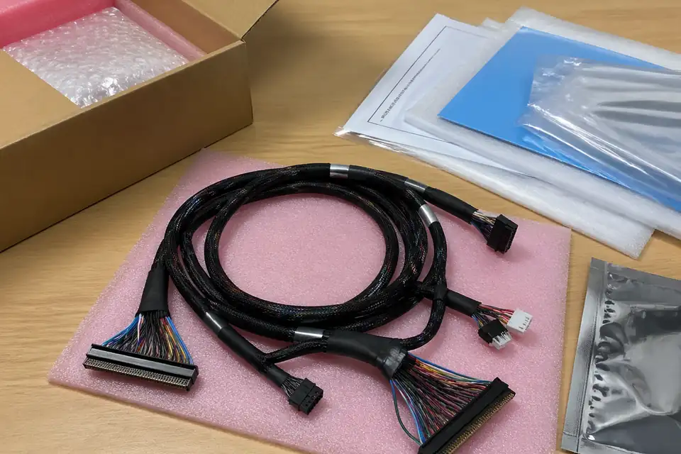 LVDS shipment-side support document and packed-harness context