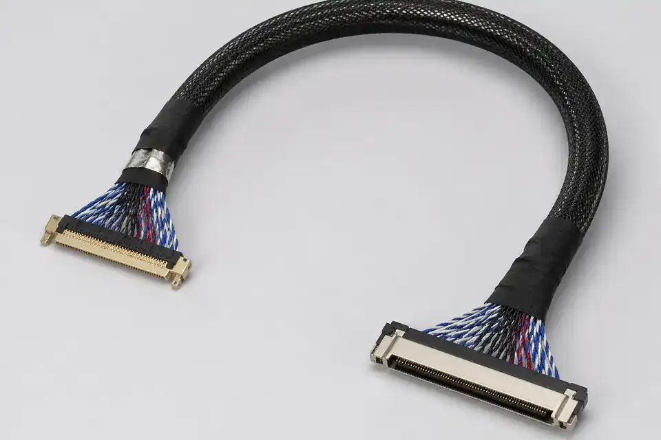 Display-side LVDS connector detail