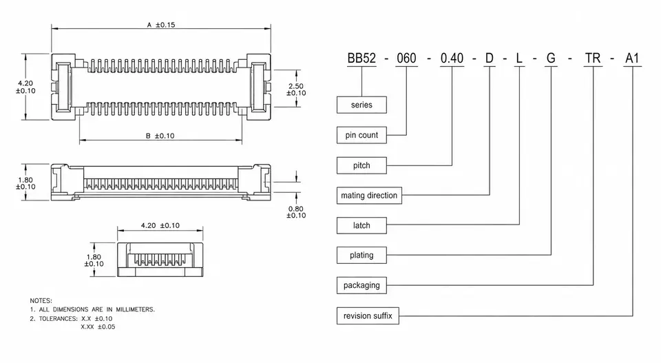 コネクタの型番を読む——I-PEX / Hirose / JAE のサフィックスが語っていること