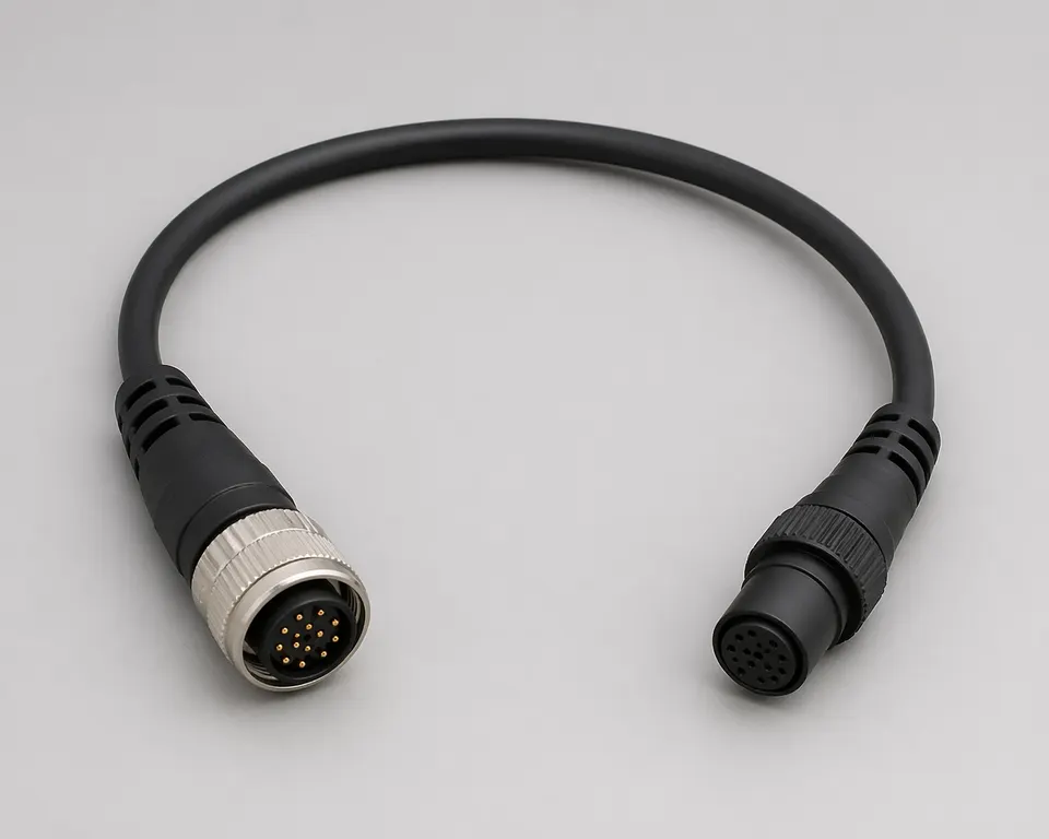 Circular Connector Cable Assembly with Industrial Locking / Protective Structure