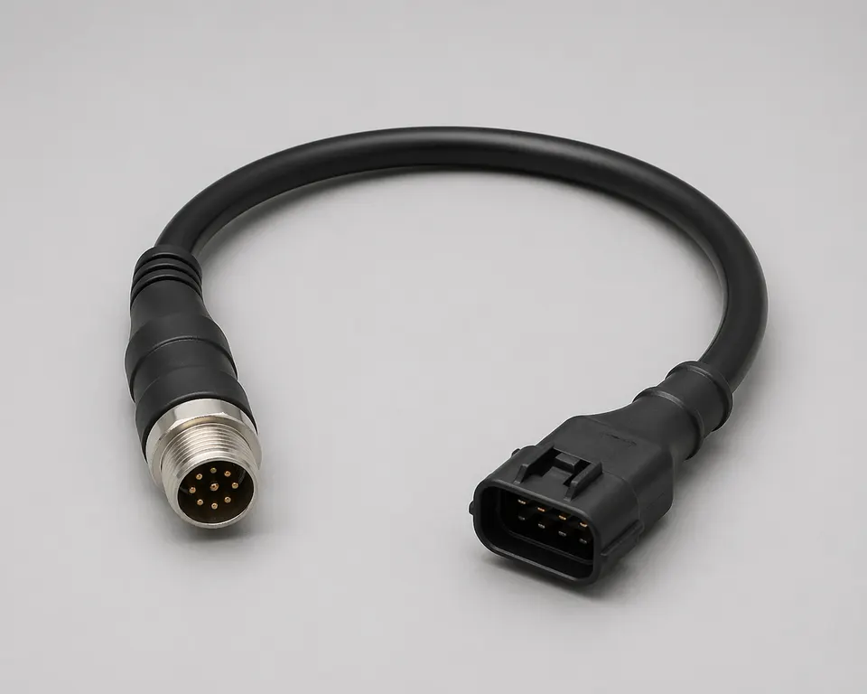 Overmolded Custom Cable Assembly with Strain Relief / Waterproof Structure