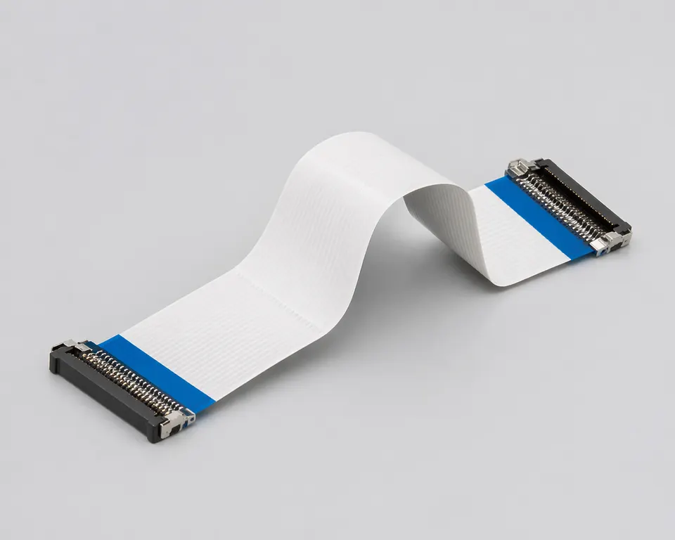 Dual-Contact Flip FFC Cable for Folded Internal Routing